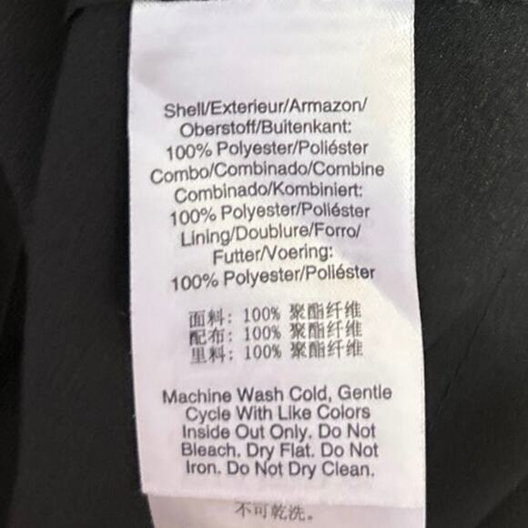 DKNY Women's Black Green Mesh Printed 3/4 Sleeve Tie Hem Blouse Top Size XS - Picture 4 of 4